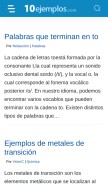 How 10ejemplos.com looks like on a mobile device such as an iPhone.
