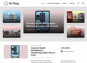 How 10thing.com looks like on a tablet such as an iPad.