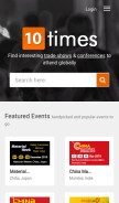 How 10times.com looks like on a mobile device such as an iPhone.