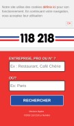 How 118218.fr looks like on a mobile device such as an iPhone.