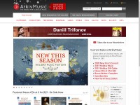 Desktop screenshot for arkivmusic.com