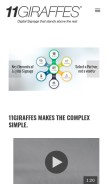 How 11giraffes.com looks like on a mobile device such as an iPhone.
