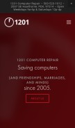 How 1201.com looks like on a mobile device such as an iPhone.