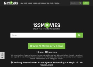How 123-movies.one looks like on a tablet such as an iPad.