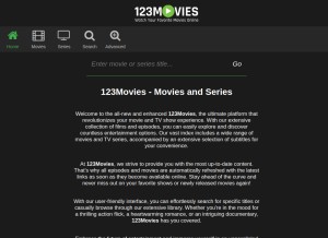How 123movies.cat looks like on a tablet such as an iPad.