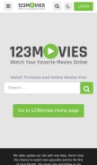 How 123movies.ge looks like on a mobile device such as an iPhone.