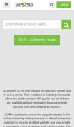 How 123moviesla.com looks like on a mobile device such as an iPhone.