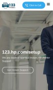 How 123printers-setup.com looks like on a mobile device such as an iPhone.