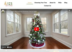 How 123rentatree.com looks like on a tablet such as an iPad.