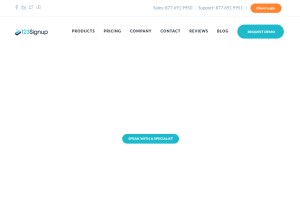 How 123signup.com looks like on a tablet such as an iPad.