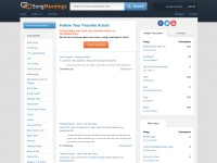 Desktop screenshot for songmeanings.com