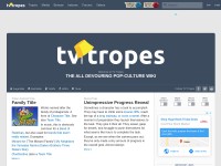 Desktop screenshot for tvtropes.org