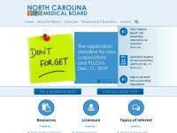 Desktop screenshot for ncmedboard.org