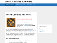 Desktop screenshot for wordscookiesanswers.com