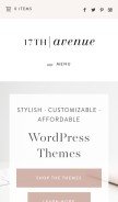 How 17thavenuedesigns.com looks like on a mobile device such as an iPhone.