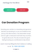 How 1800donatecars.com looks like on a mobile device such as an iPhone.