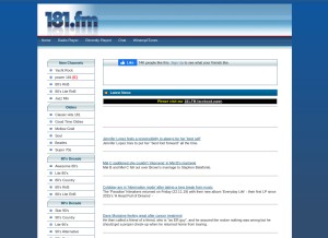 How 181.fm looks like on a tablet such as an iPad.