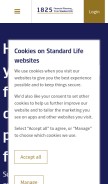How 1825.com looks like on a mobile device such as an iPhone.