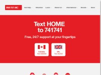 Desktop screenshot for crisistextline.org