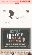 How 1861.ca looks like on a mobile device such as an iPhone.
