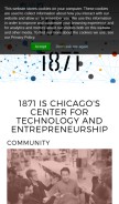 How 1871.com looks like on a mobile device such as an iPhone.