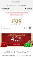 How 1928.com looks like on a mobile device such as an iPhone.