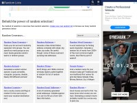 Desktop screenshot for randomlists.com