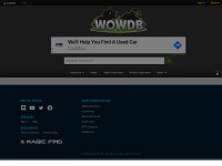 Desktop screenshot for wowdb.com