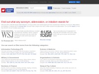 Desktop screenshot for acronymfinder.com