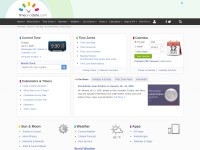 Desktop screenshot for timeanddate.com