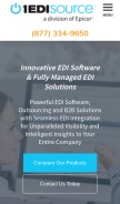 How 1edisource.com looks like on a mobile device such as an iPhone.