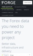 How 1forge.com looks like on a mobile device such as an iPhone.