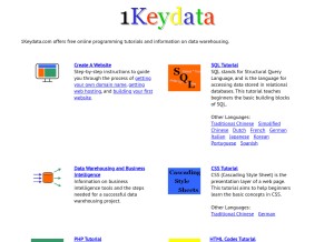 How 1keydata.com looks like on a tablet such as an iPad.
