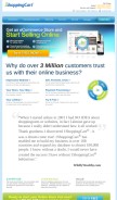 How 1shoppingcart.com looks like on a mobile device such as an iPhone.