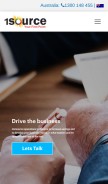 How 1source.global looks like on a mobile device such as an iPhone.