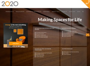 How 2020spaces.com looks like on a tablet such as an iPad.