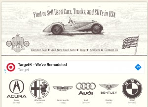 How 2040-cars.com looks like on a tablet such as an iPad.