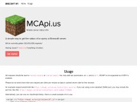 Desktop screenshot for mcapi.us