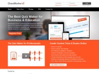 Desktop screenshot for classmarker.com
