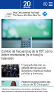 How 20m.es looks like on a mobile device such as an iPhone.