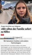 How 20min.ch looks like on a mobile device such as an iPhone.