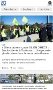 How 20minutes.fr looks like on a mobile device such as an iPhone.