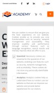 How 22academy.com looks like on a mobile device such as an iPhone.