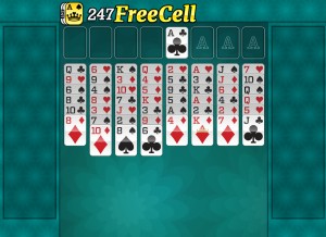 How 247freecell.com looks like on a tablet such as an iPad.