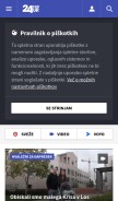 How 24ur.com looks like on a mobile device such as an iPhone.