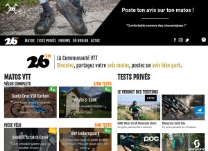 How 26in.fr looks like on a tablet such as an iPad.