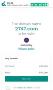 How 2747.com looks like on a mobile device such as an iPhone.