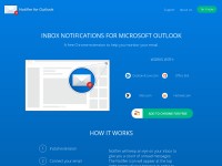 Desktop screenshot for notifierforoutlook.com