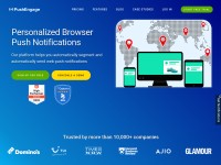 Desktop screenshot for pushengage.com