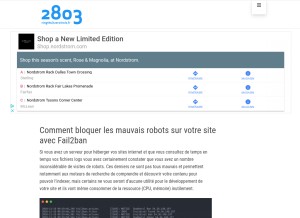 How 2803.com looks like on a tablet such as an iPad.
